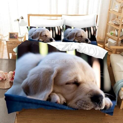 Lovely Little Pet Dog Bedding Set Fashion 3d Duvet Cover Set Comforter Bed Linen Twin Queen King Single Size Dropshipping Kids