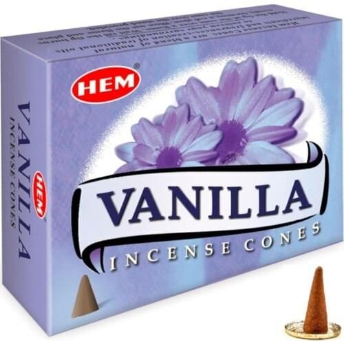 Therapy Store Vanilla Flavored Conical Incense 10 Pcs