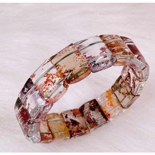 Beautiful!Natural Unique Ghost &Multi-inclusions Crystal Hand Jewelry Decoration Accessories