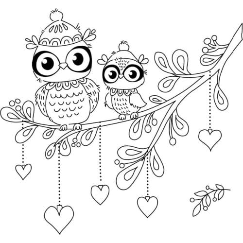 Cartoon Owl stamp Clear Stamp for Scrapbooking Transparent Silicone Rubber DIY Photo Album Decor R8