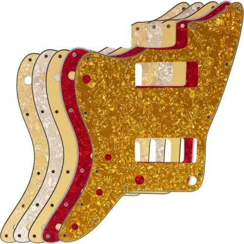 Pickguard - For Left Hande US 13 Hole Screws Jazzmaster Electric Guitar Pickguard With P90 Pickups Replacement No Upper Controls