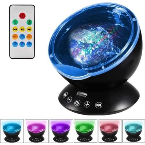 Ocean Wave Star Light Projector Nightlight USB Music Player Night Light Romantic Projection Lamp Gifts Home Decor HWC