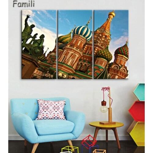 HD Printed moscow russia kremlin city Painting Canvas Print room decor print poster picture canvas Free shipping,oil painting