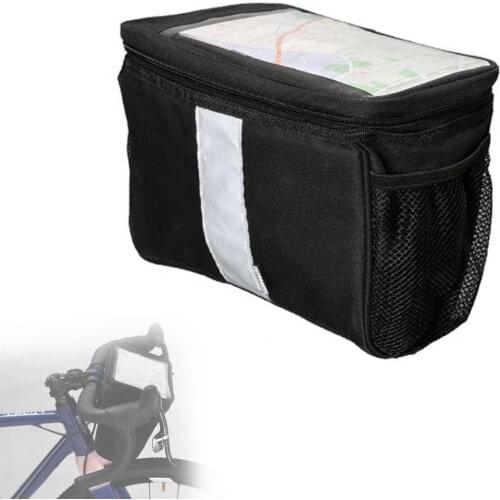 Aluminum Foil Practical Portable Bicycle Bags Bicycle Handlebar Bag Front Tube Map Pocket Tear Resistant Riding Cycling