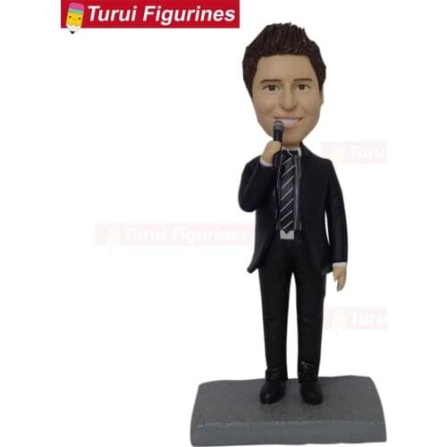 Turn your selfies into bobblehead singer clay dolls movie figurines for sale custom male bobblehead figurines anime polymer clay
