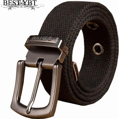 Best YBT Men Weave Canvas Belt Military Workout Casual Jeans Brand Male Tactical Men Long Wild High Quality Hot Sale Belt