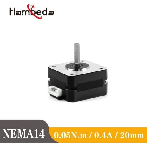 1.8 Degree Nema14 Stepper Motor 20mm Height 0.4A 3V Step Motor 4-lead for 3D Printer and Engraving Machine