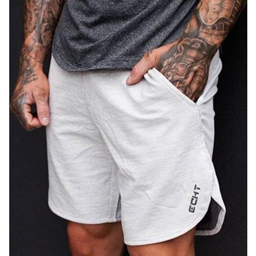 2021 New Fashion Zip pocket Men Shorts Cotton Bodybuilding Sweatpants Fitness Short Shorts Jogger Casual Gyms Men Shorts