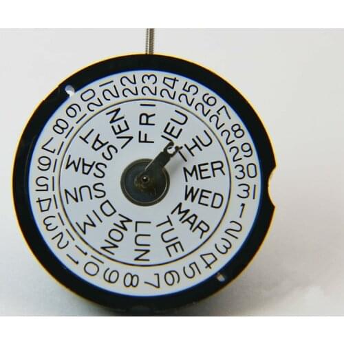 Switzerland new rhonda 507 movement three - pin double calendar quartz movement without battery