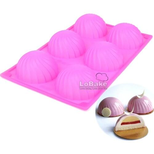 7cm diameter 6 cavities 3D Half Ball Shape Silicone Cake Mold Chocolate Fondant Jelly Ice Cube Molds Mousse Moulds DIY Bakery