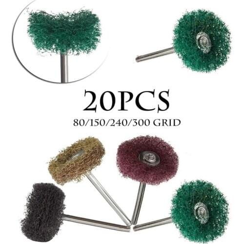 Sja 20 Pièces Tampons Polisseurs Abrasifs 1 \ " Brite Roues Ensemble Mixte Nouvelle Vente Embouts De Fraisage Fraises Rotatives