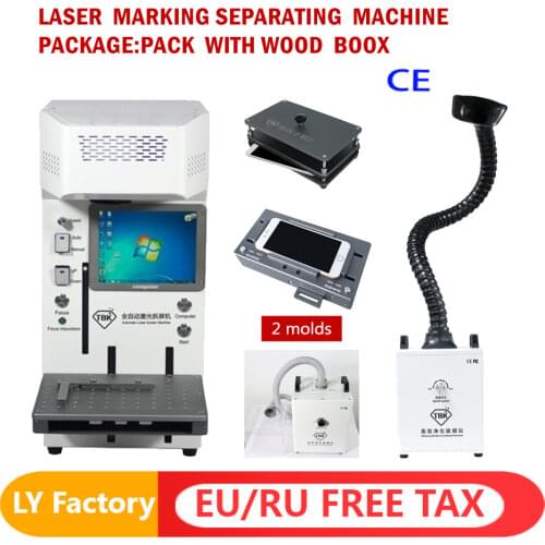 TBK 958a Automatic LCD back glass Laser separate Marking Machine Fully Automatic Autofocus For IPHONE 11 Back Cover Separator