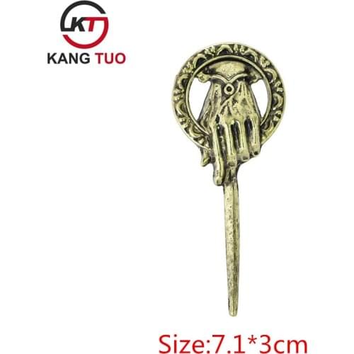 Movie The Song of Ice and Fire The Hand Of King Brooch Vintage Alloy Pin For Women&Men Size 7.1*3cm