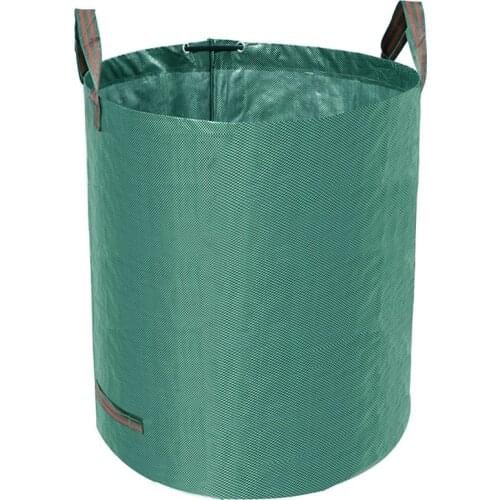 272L Large Capacity Waste Rubbish Bag Sack,Reusable Garden Refuse Sack,Waterproof PP Yard Leaf Grass Container Storage