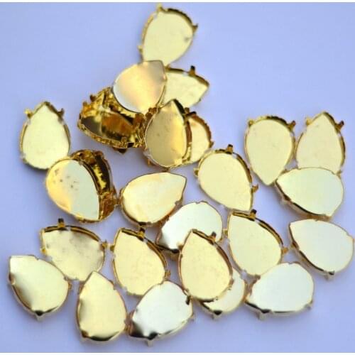 All Size 100pcs/lot Teardrop Shape Metal Claws Gold Color For Setting Fancy Stones Jewelry Beads.8*13mm 10*14mm 13*18mm 18*25mm