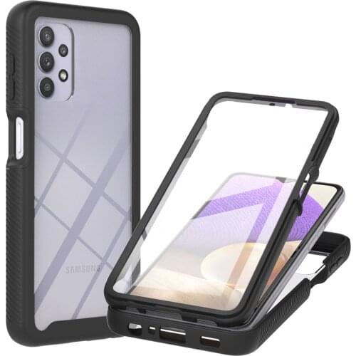 Built-in Screen Protector Back case for Samsung Galaxy A12 A32 A52 A72 A31 A51 A71 A21S A02 Full Shockproof Protective Cover