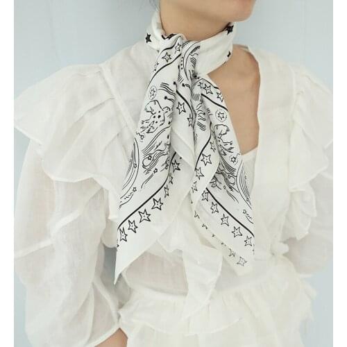 Brand 2020 New Women Adult Print Hijab Winter Korean 100% Mulberry Silk Scarves Summer Autumn Bandana Hijab Foulard Pashmina