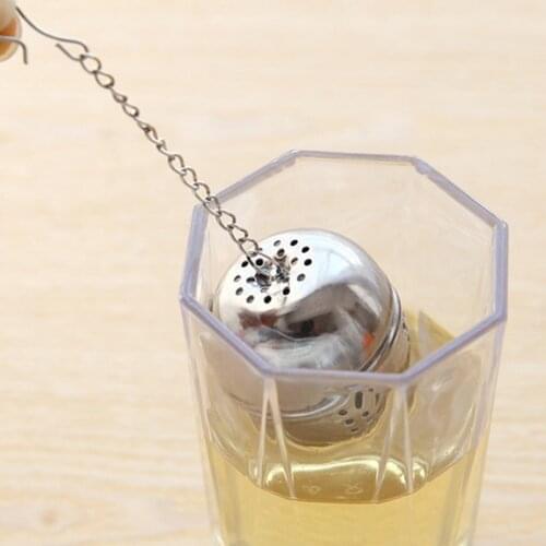 1PC Tea Infuser Ball Mesh Stainless Steel Loose Leaf Strainer Herb Container Mesh Filter Strainer W/hook Loose Tea For Kitchen