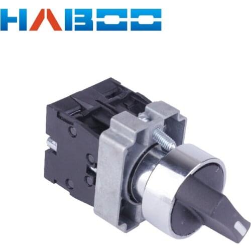 22mm XB2-BD21 BD25 BD33 BD53 BD73 1NO/2NO/1NO1NC 2/3 Position Latching Selector Push Button Switch Momentary Reset Knob