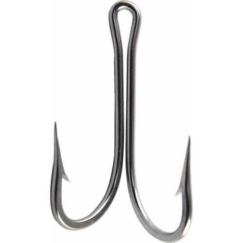 30pcs/lot 7982 Double Fishing Hooks Stainless Steel Fishhooks Big Sharp Double Bait Fishing Tackle