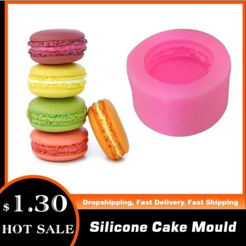 3D Stereo Mould Macaron Style Silicone Mold DIY Handmade Soap Candle Breads Fondant Jelly Chocolate Molds Cake Decoration Mould