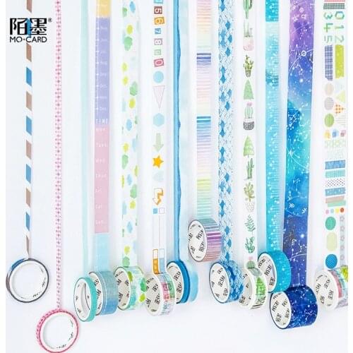 4Pcs/Box Good life travel journal colorful collage starry stars forest decoration washi tape DIY planner scrapbook masking tape