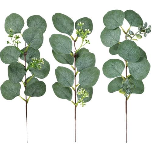6PCS DIY Eucalyptus Decorative Wreath Flower Arrangement more vivid than dried flowers and not easy to fall off DIY Operation