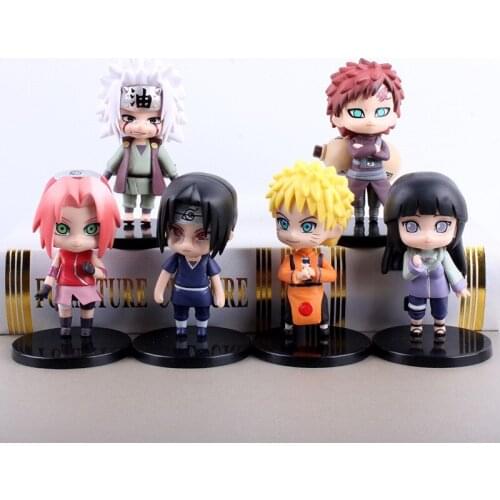 2021 Naruto anime Toys UchihaItachi 6 style 9 sets 9 CM anime figure Q version Model toy decoration Christmas gifts for children