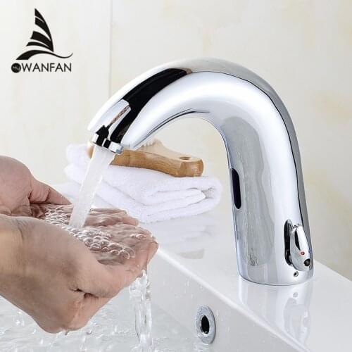 Basin Faucets Automatic Faucet infrared Bathroom Sink Faucet Touchless Inductive Electric Deck Toilet Wash Mixer Water Tap 8906