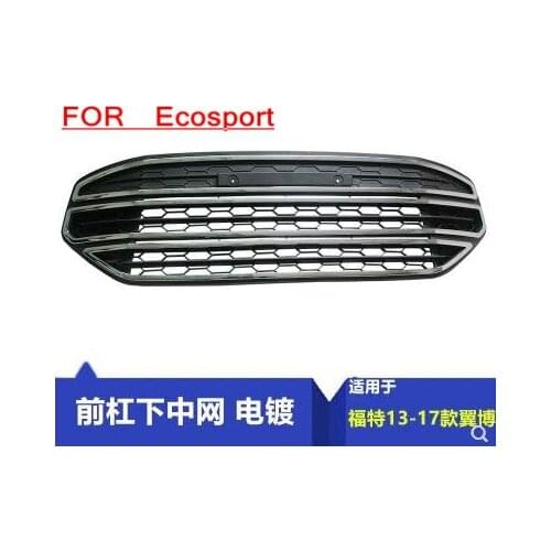 Car styling ABS Chrome Front Grille Around Trim Racing Grills Trim For Ford EcoSport 2013 2014 2015 2016 2017