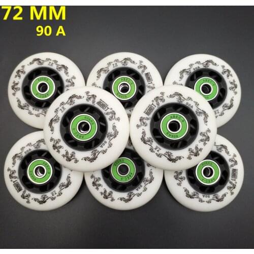 Free shipping roller wheels skating wheels yellow white 90A 72 76 80 8 pieces / lot 90 A