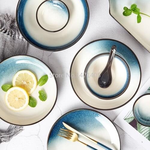 Norwegian Coast Rice Bowl Noodle Bowl Soup Bowl European Style Bowl Dish Single Household Ceramic Creative Ceramics Tableware