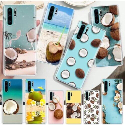 Summer Cool Coconut Soft Phone Case For Huawei Honor 10 9 20 Lite Y5 Y6 Y7 Y9 8A 8X 8S 7A 7X 9X 10i 20i Pro Cover Coque Shell Gi