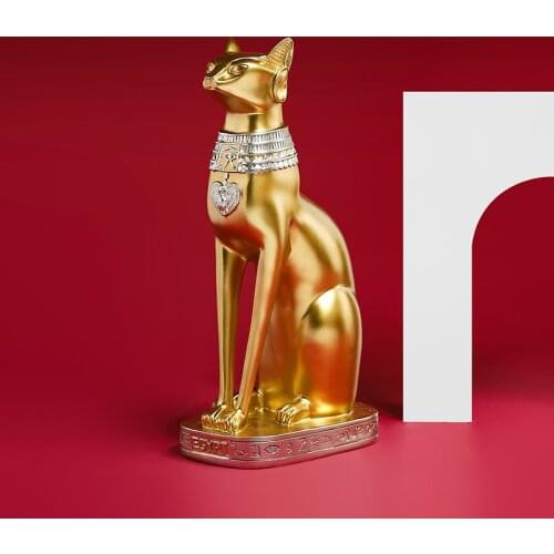 Ancient Egyptian Cat Golden Fashion Products Decoration Living Room Porch Desktop Resin Crafts Decorations