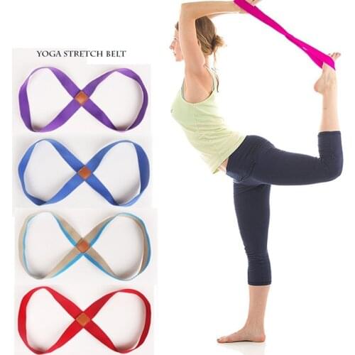 Fitness Yoga 8 Word Fabric Stretch Bands for Women Workout at Home Exercise Fabric Resistance Bands Loop Belts Gym Equipment