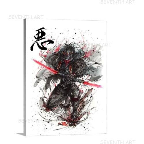 Anime Japan Warrior Canvas Prints Japanese Knight Canvas Painting Japan Samurai Pictures for Home Wall Decor Wall Art Canvas
