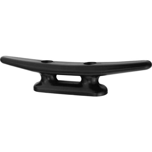 Boat Cleat 8" Black Nylon Open Base Deck Cabin Marine Hardware