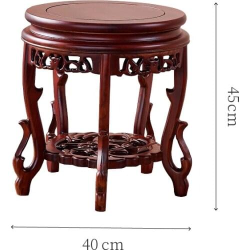 Chinese Solid Wood round Stool Ming-Qing Period Dining Stool Elm