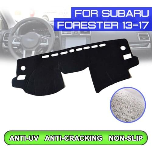 Car Dashboard Mat Anti-dirty Non-slip Dash Cover Mat UV Protection Shade for Subaru Forester 2013 2014 2015 2016 2017