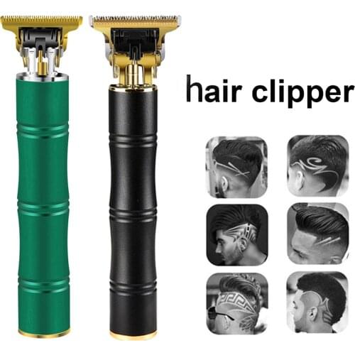 Electric USB Rechargeable Baldheaded Hair Clipper Hair Trimmer Cordless Shaver Trimmer 0mm Men Barber Hair Cutting Machine