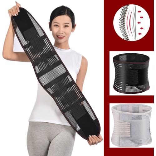 Newest Design Breathable Steel Waist Back Posture Corrector Lumbar Ease Pains Disc Herniation Support Brace Injury Muscle Belt
