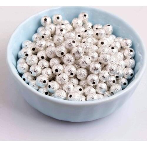 4MM 1000pcs/Lot Charming silver Round Metal Wrinkle beads,Chunky metal spacer beads for jewelry findings making