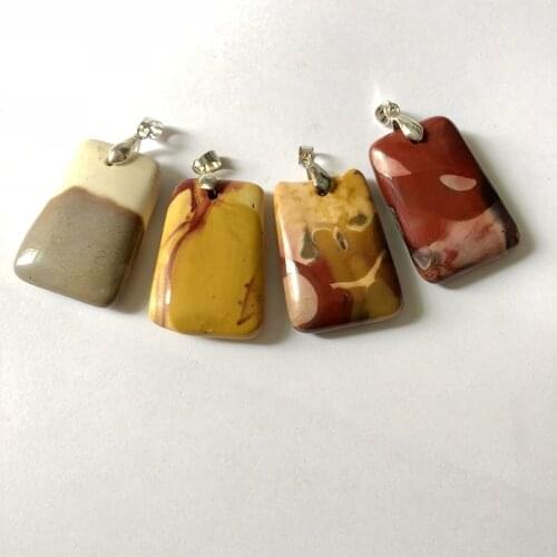 Wholeale 100% Natural Mookaite Stone Pendant 5pcs/lot Natural Gem Stone Quartz Pendant,Fit Jewelry Making,28x40mm