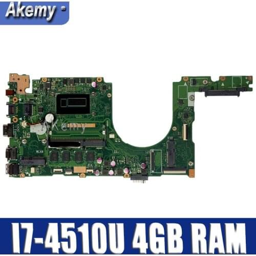 PU401LA With I7-4510U CPU Onboard 4GB RAM mainboard REV 2.2 For Asus PU401 PU401L PU401LA PU401LAC Laptop motherboard 100% Test