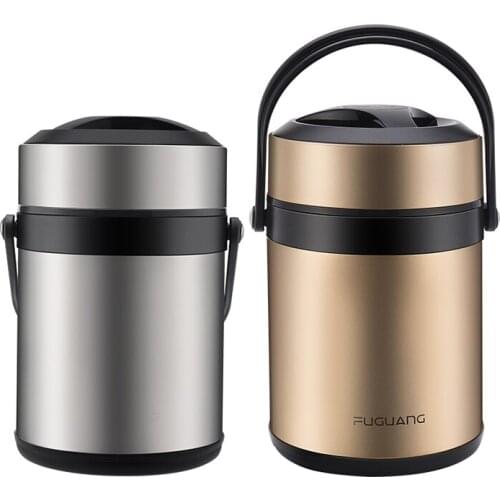 Luxury Creative Lunch Box Stainless Steel Set Insulated Lunch Box Large Capacity Marmita Termica Kitchen Containers DI50FH