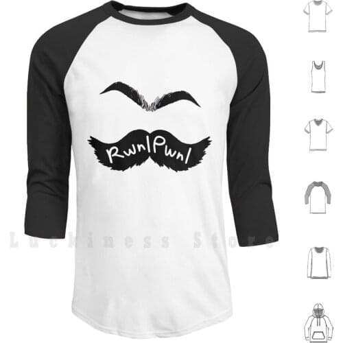 Rwnlpwnl Mustache hoodies long sleeve Farosty Rwnlpwnl Mustache Logo Unibrow Eyebrows Funny Comedy Desi South Asian