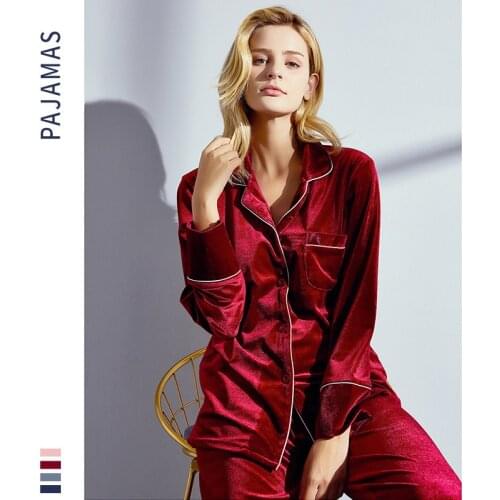 Thin Long Sleeve Pajamas Set 2 Piece Pajama Set Women Autumn Korean Japanese Pink Silk Pajamas Shirt Satin Nightwear Set