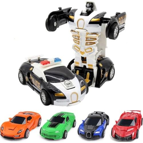 Transformer Deformation Action Collision Transformation Toy Car Transform Robot Christmas Birthday Gift for Children Boys S040