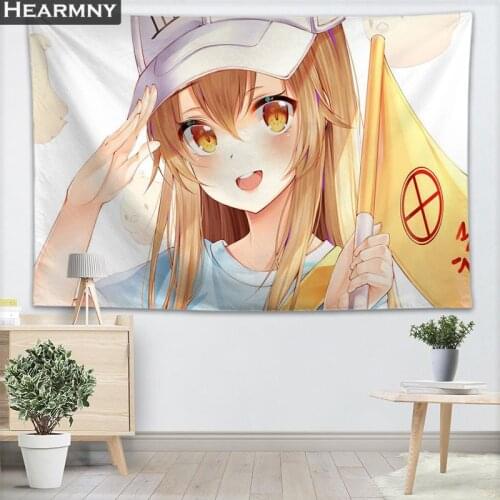 HEARMNY Cells At Work! Tapestry Wall Hanging Decor Tapestry Show Piece For Home Decoration Camping Tent Travel Sleeping Pad