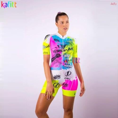 Kafitt Cycling Overalls For Women Jumpsuit Short Summer Female Monkey Little Cyclist Equipment Triathlon Skinsuit Clothing Set P